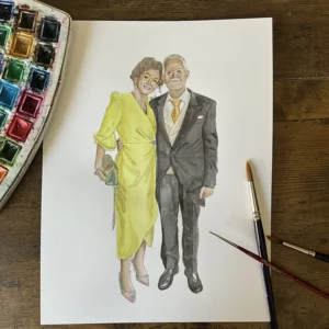 Retrato personalizado realista acuarela